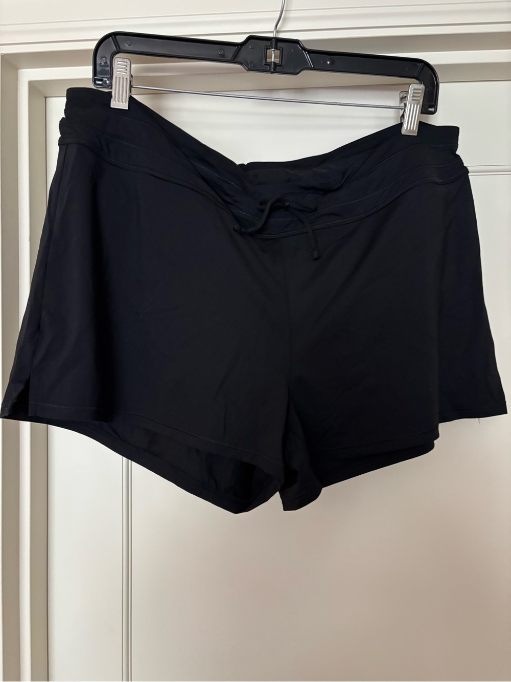 Athleta Black Lightweight Drawstring Swim Board Shorts